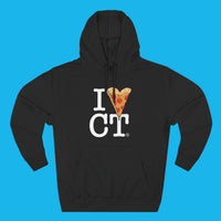 ‘I 🍕 CT’ White Logo Hoodie