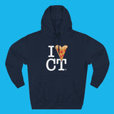 ‘I 🍕 CT’ White Logo Hoodie