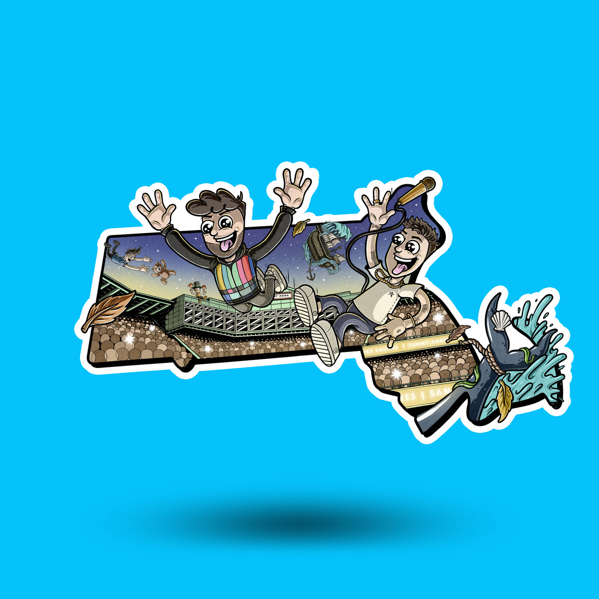 The 50 States Project - Massachusetts Sticker – Mike Squires